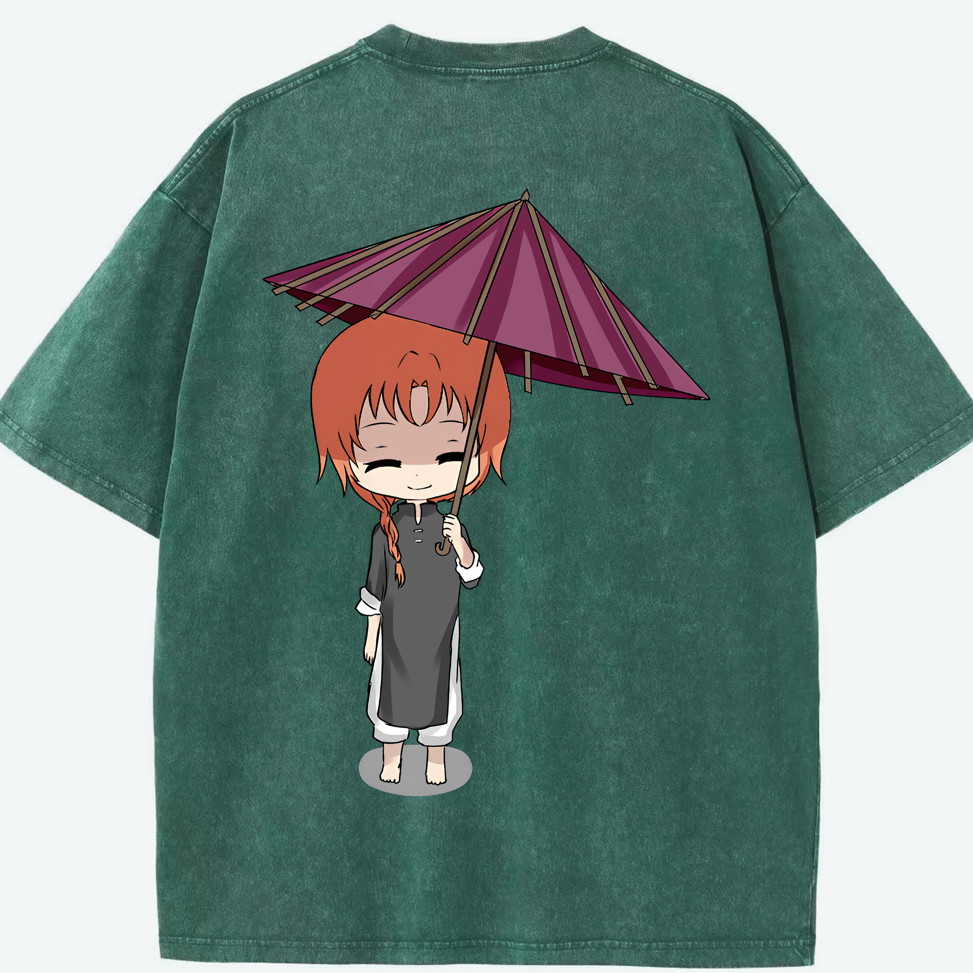 （画像用） ぎんたま 坂田銀時（さかたぎんとき） 神楽 志村新八（しむら しんぱち） GINTAMA Sakata Gintoki Kagura Shimura Shinpachi 綿100% ヴィンテージ風 半袖Tシャツ（背面プリント）